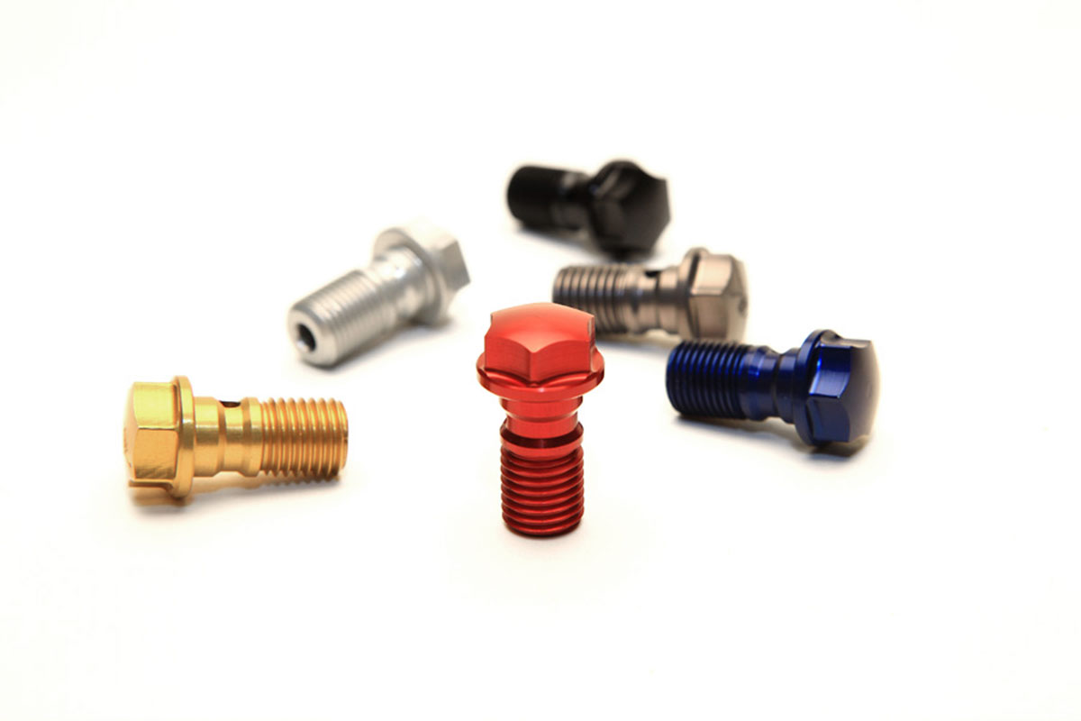 Bleeding screw / Banjo bolt M10x1, anodised Bleeding screw / Banjo bolt M10x1, anodised