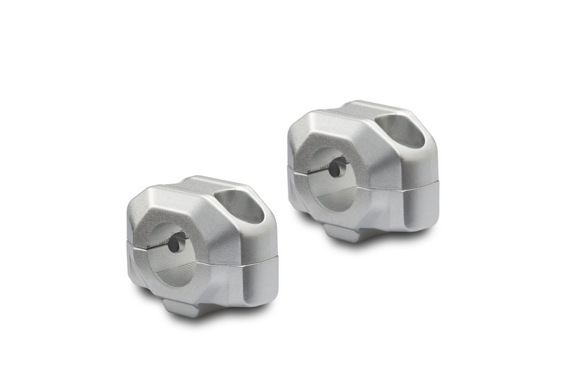 SW-Motech Lenkererhöhungen 22mm Lenker, 15 mm | silber