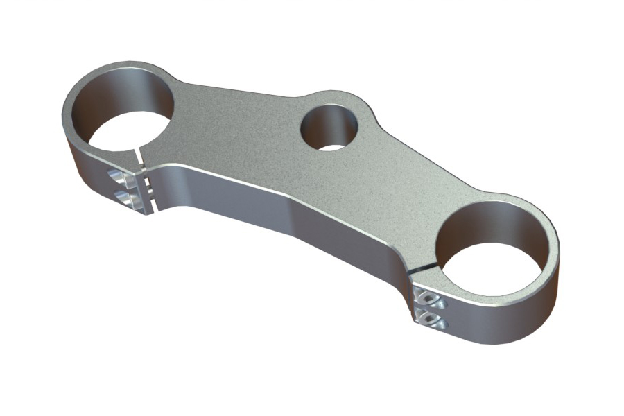 Lower triple clamp, 40 mm, 2-fold clamping