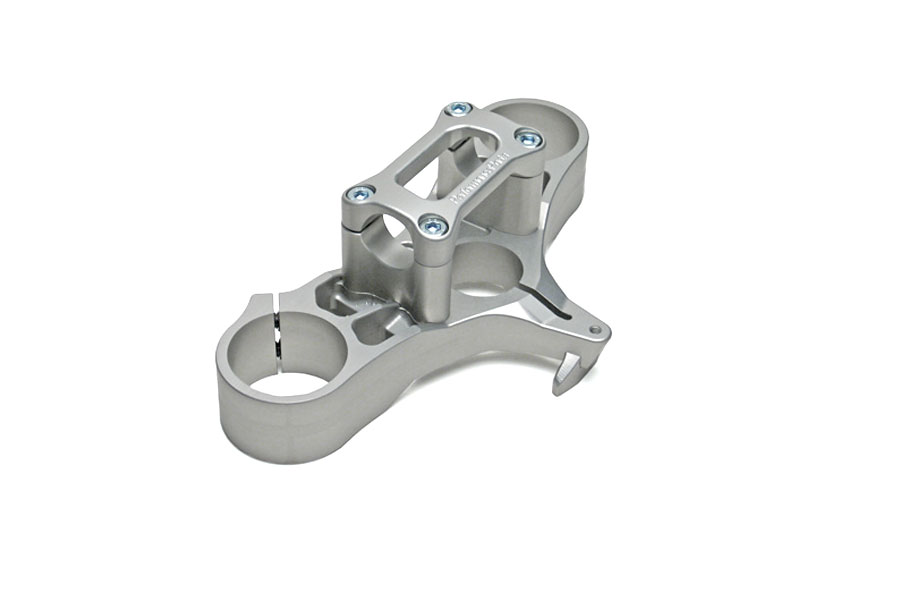 Gabelbrücke für Rohrlenker 2-fach Klemmung Ducati 848 - 1098 - 1198, Öhlins | Silber