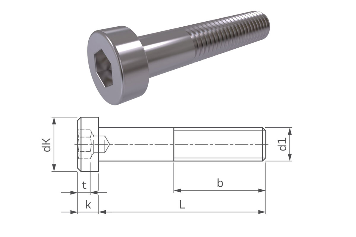 Schraube M10, DIN6912, verzinkt