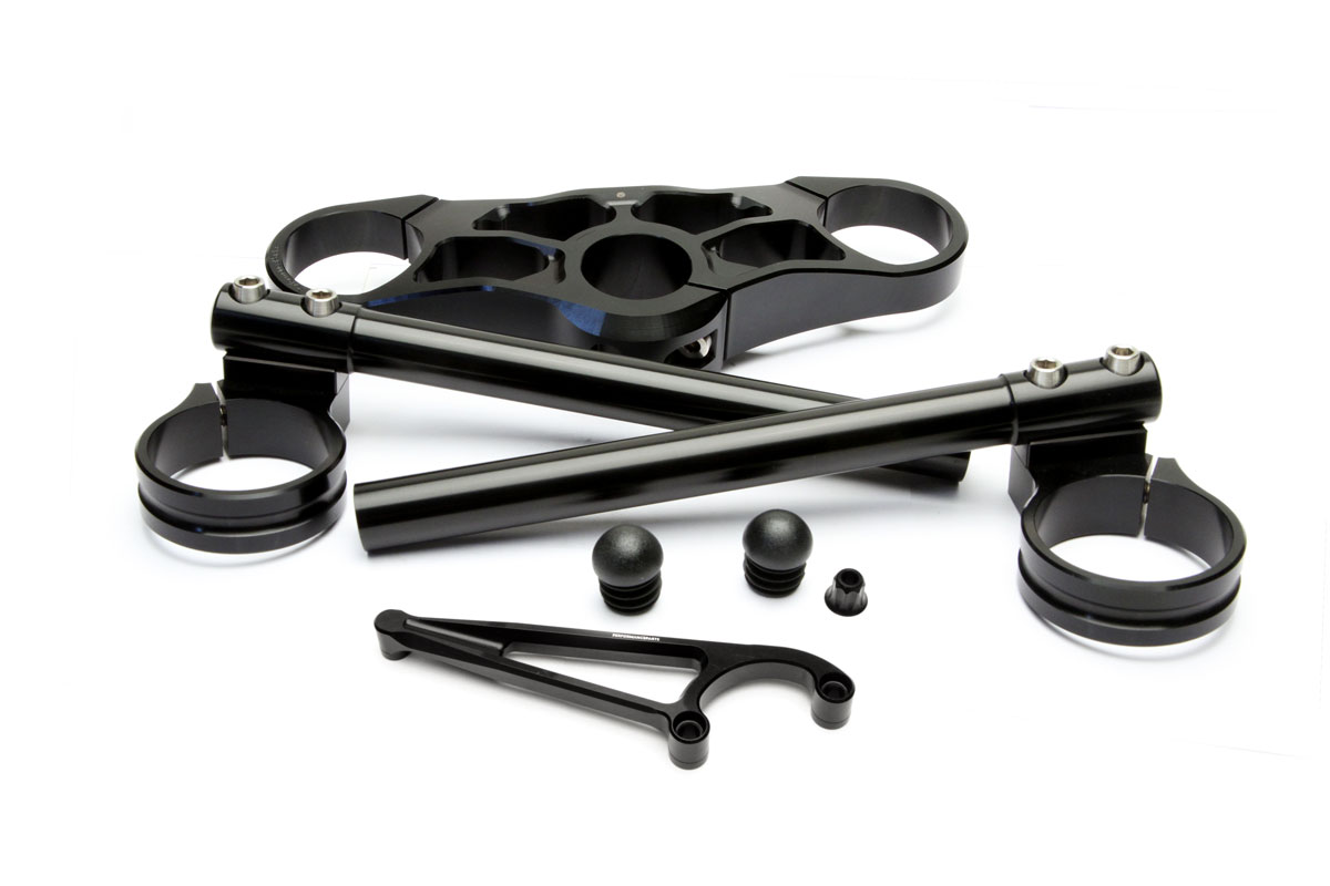 Gabelbrücken/Stummellenker Kit Ducati Monster 1200R / 1200S mit Lenkungsdämpfer